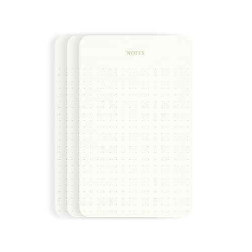 Pinesman - Elegant Notepads 3 Pack, 300 Sheets Total 6.3" x 3.9”