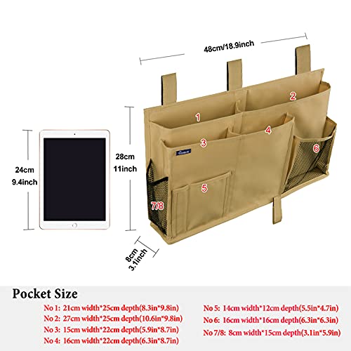 Surblue Bedside Caddy Hanging Bed Organizer
