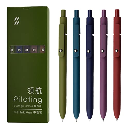 UIXJODO Gel Pens, 5 Pcs 0.5mm