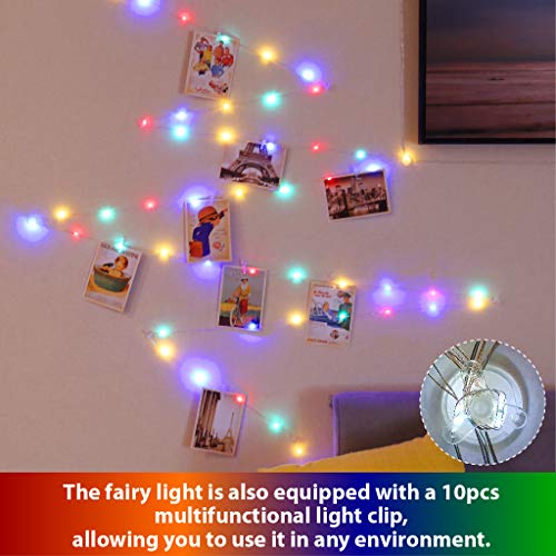 HXWEIYE 120LEDs Photo String Light, Warm White 40Ft