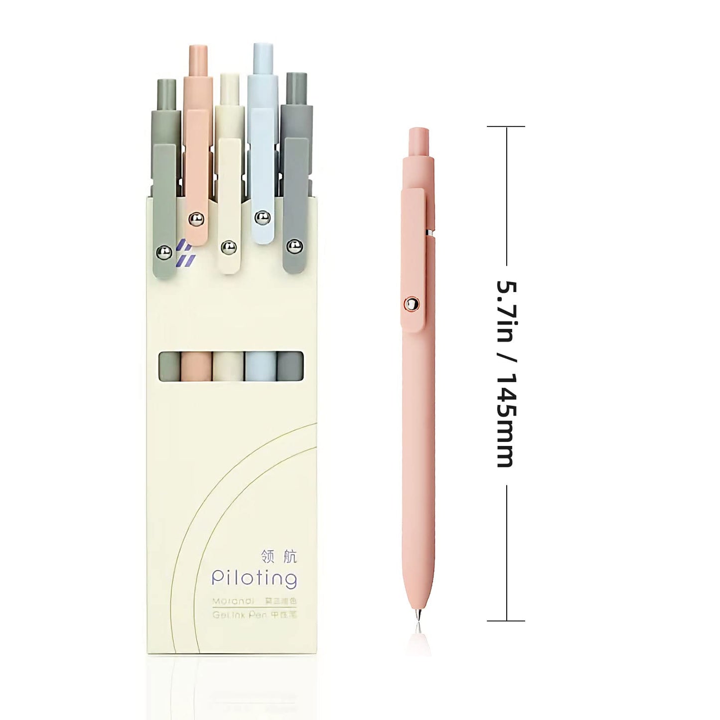 UIXJODO Gel Pens, 5 Pcs 0.5mm