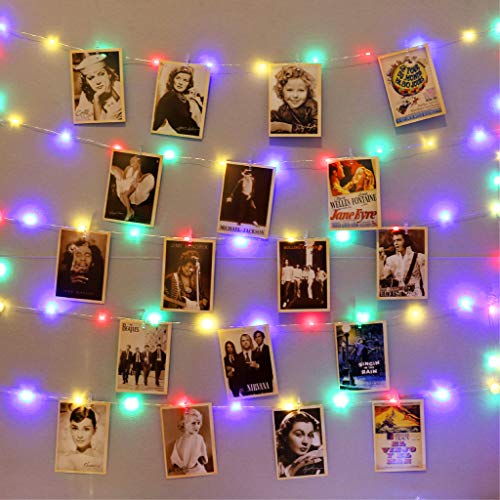HXWEIYE 120LEDs Photo String Light, Warm White 40Ft