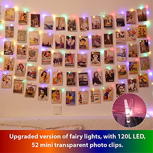 HXWEIYE 120LEDs Photo String Light, Warm White 40Ft