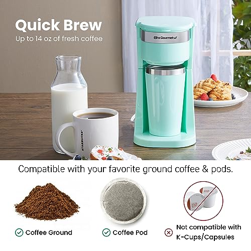 Elite Gourmet EHC114 Personal Single-Serve Compact Coffee Maker