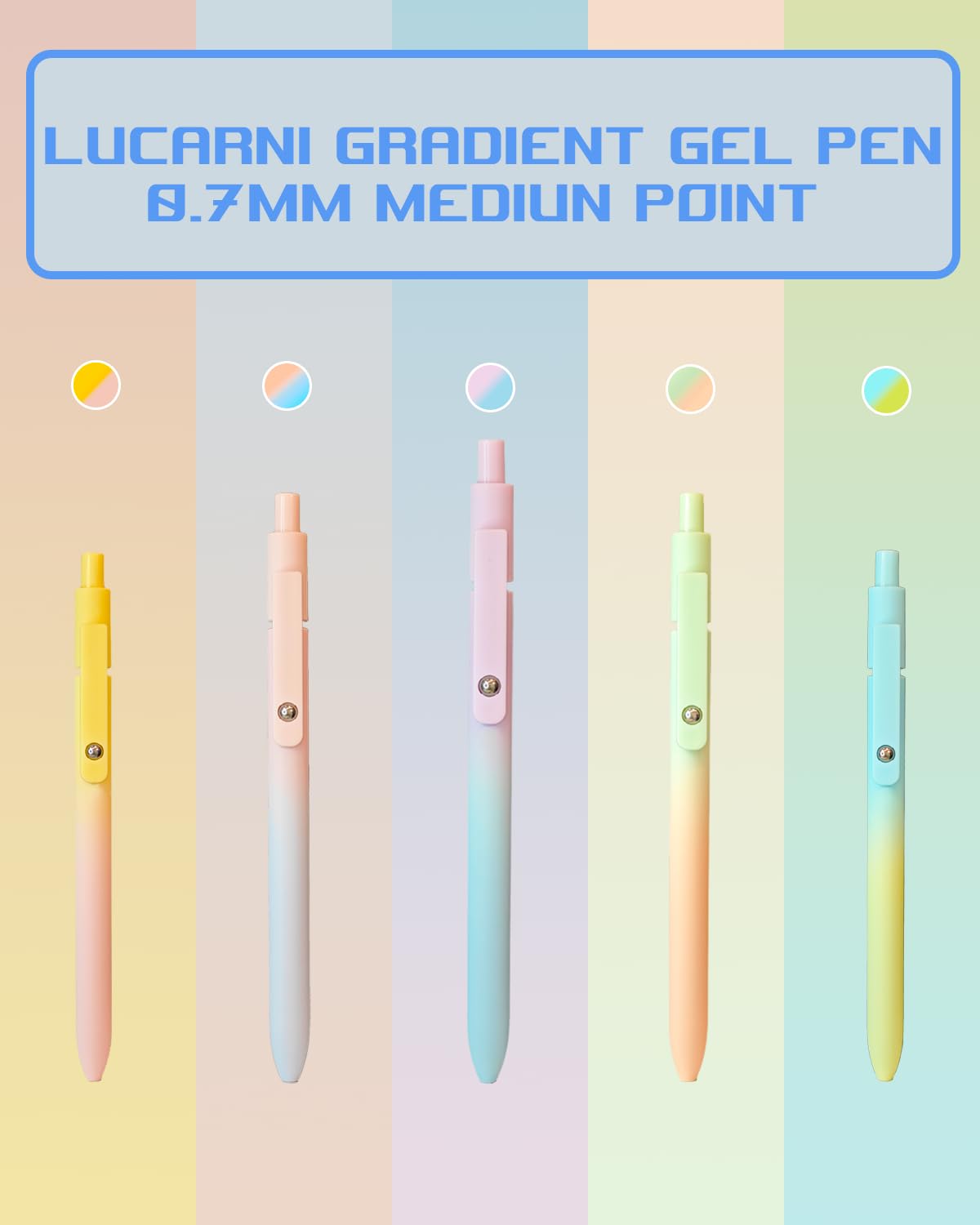 Lucarni 5pcs Gel Pens, 0.5mm