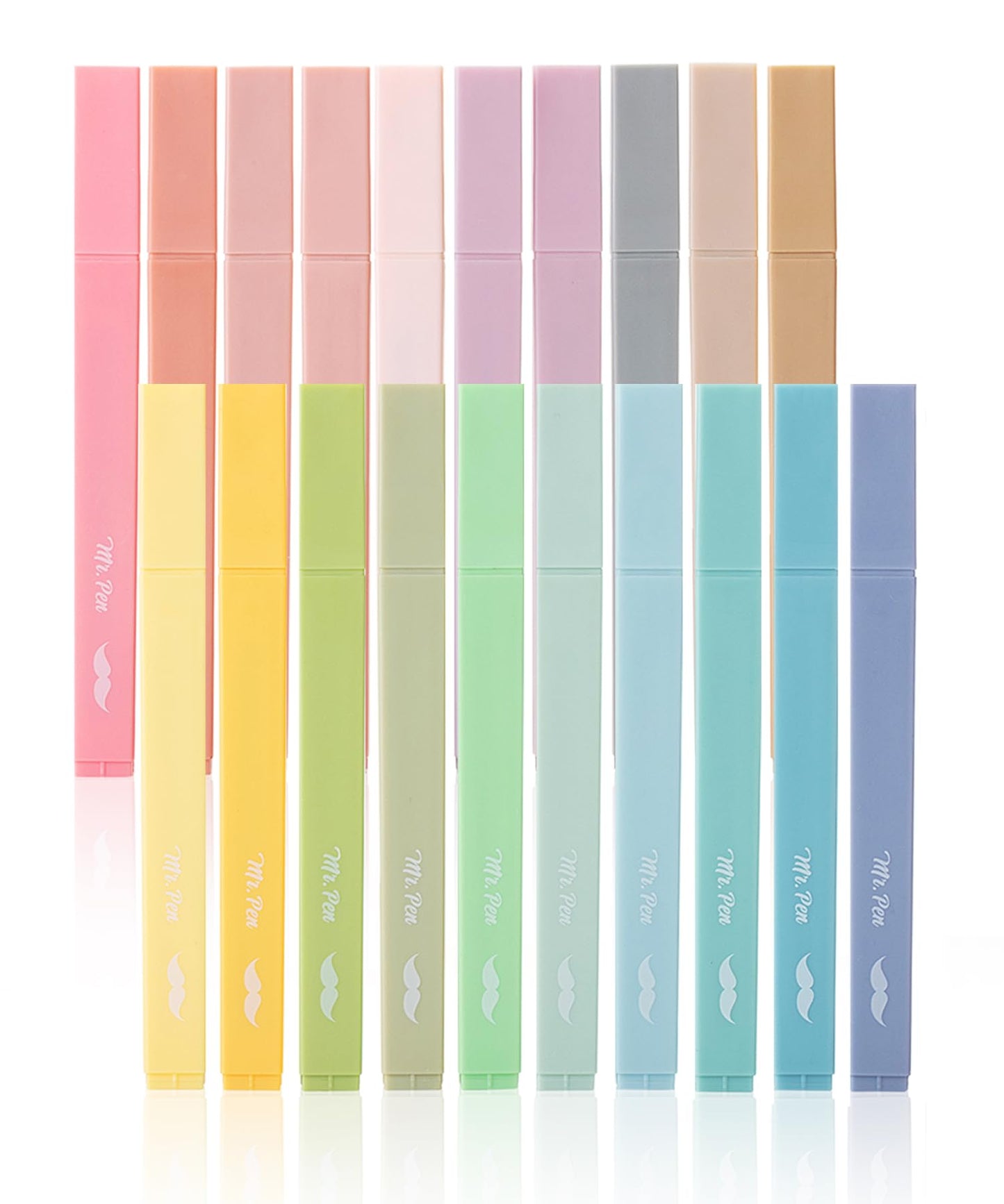 Mr. Pen- Aesthetic Highlighters 20 pcs Chisel Tip