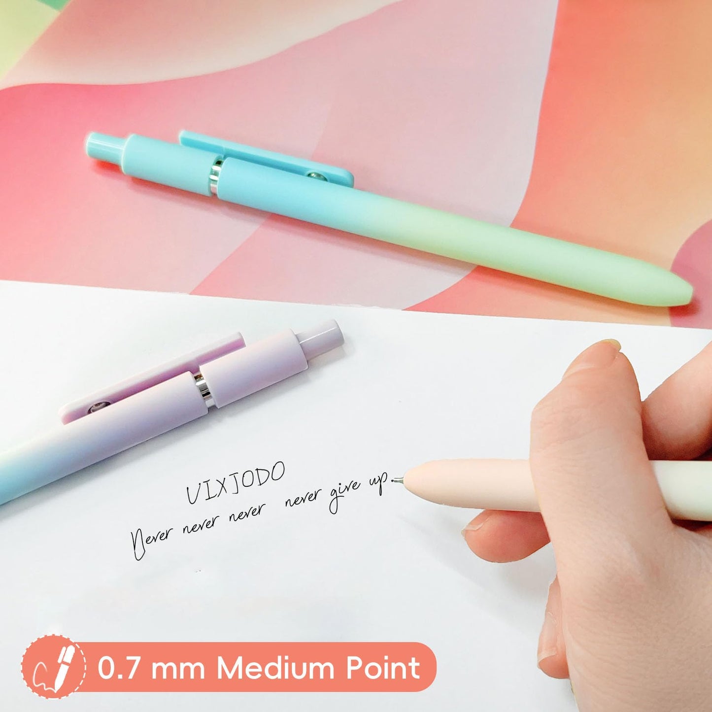 UIXJODO Gel Pens, 5 Pcs 0.5mm