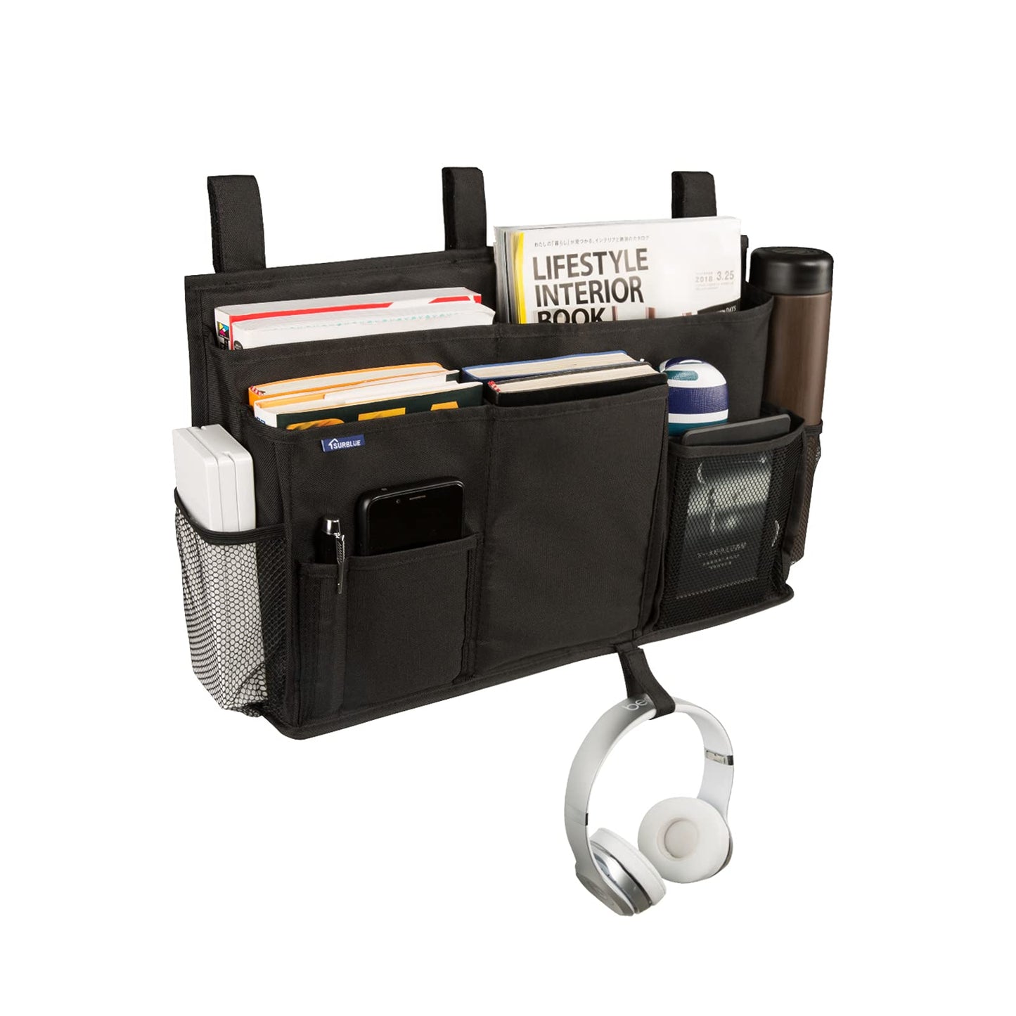 Surblue Bedside Caddy Hanging Bed Organizer