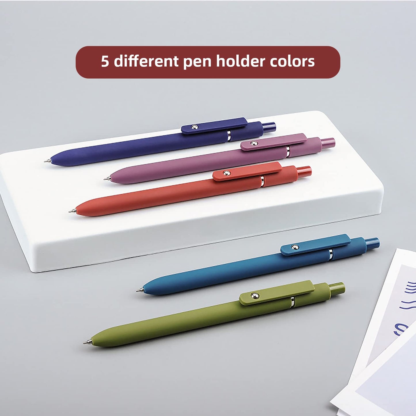 UIXJODO Gel Pens, 5 Pcs 0.5mm