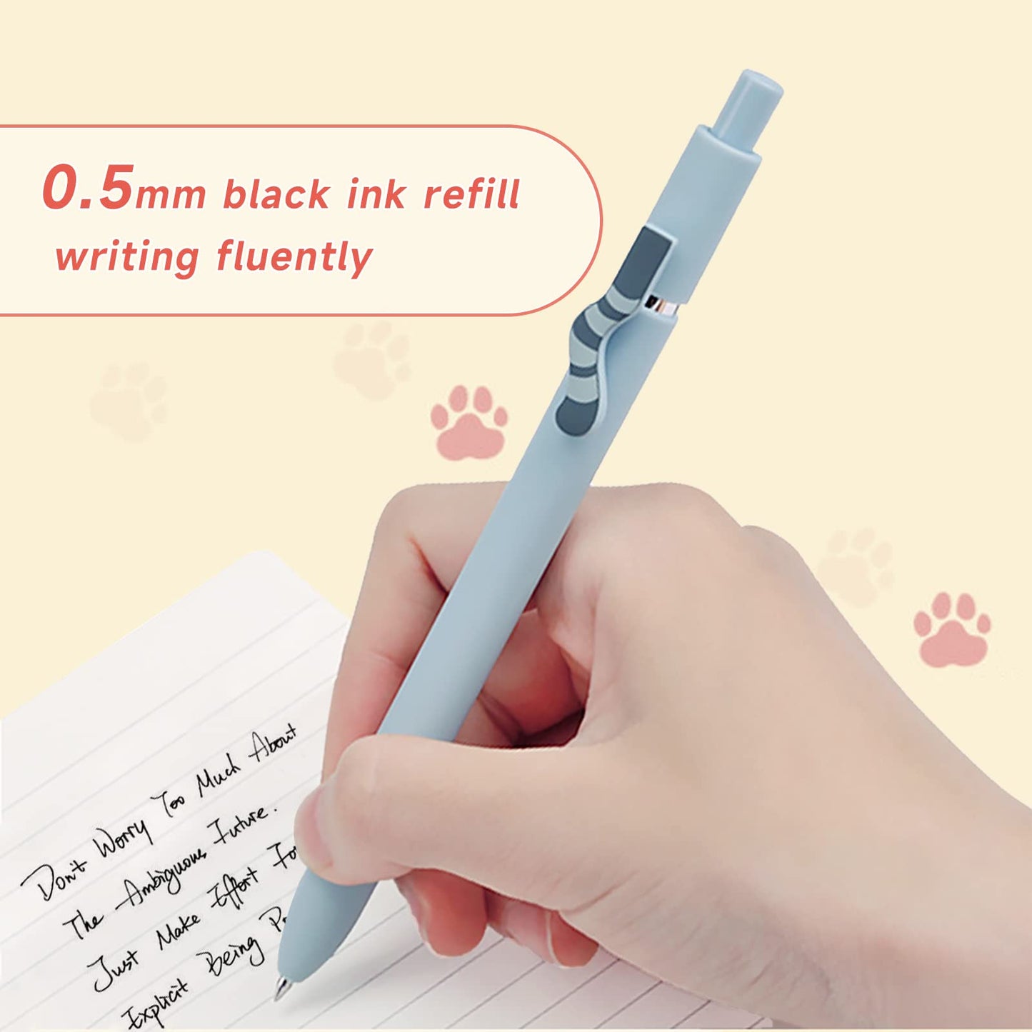 UIXJODO Gel Pens, 5 Pcs 0.5mm