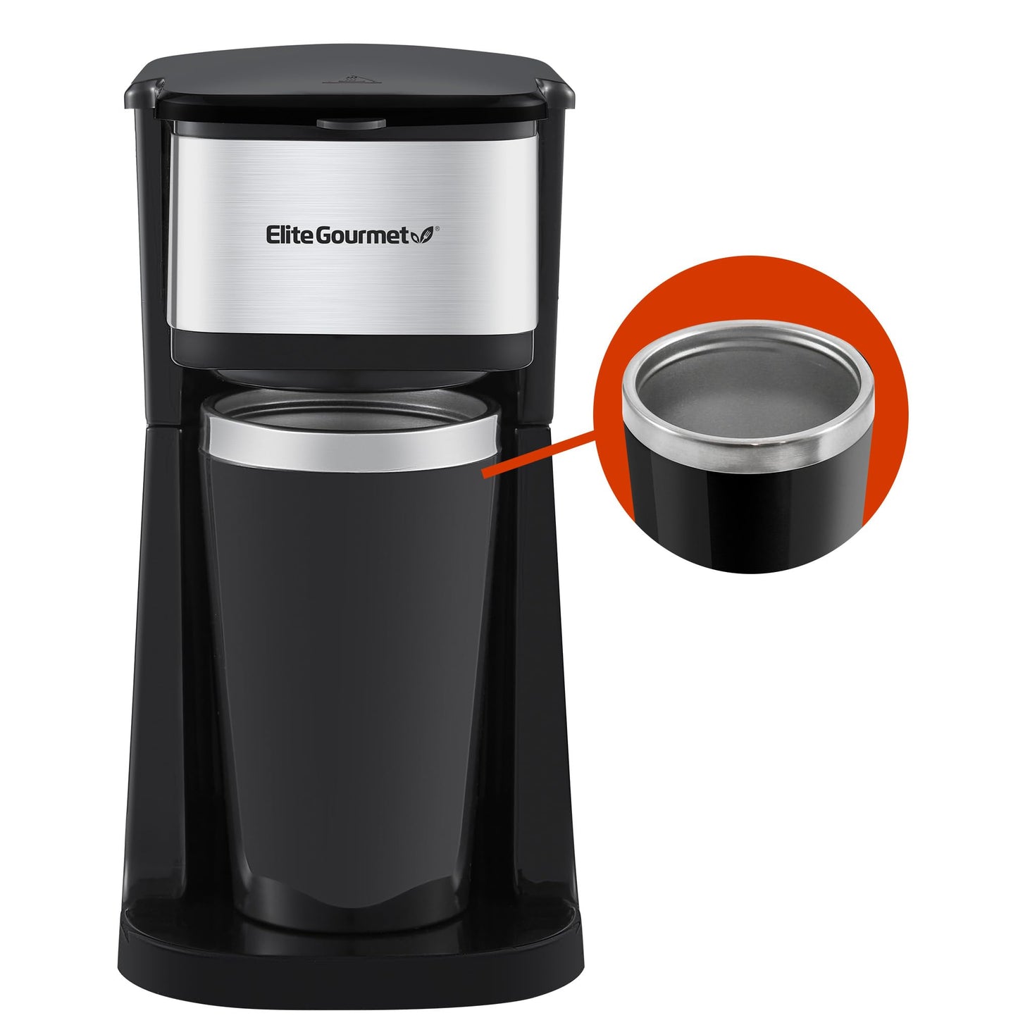 Elite Gourmet EHC114 Personal Single-Serve Compact Coffee Maker