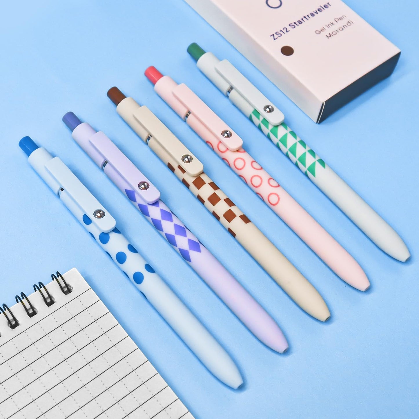 UIXJODO Gel Pens, 5 Pcs 0.5mm