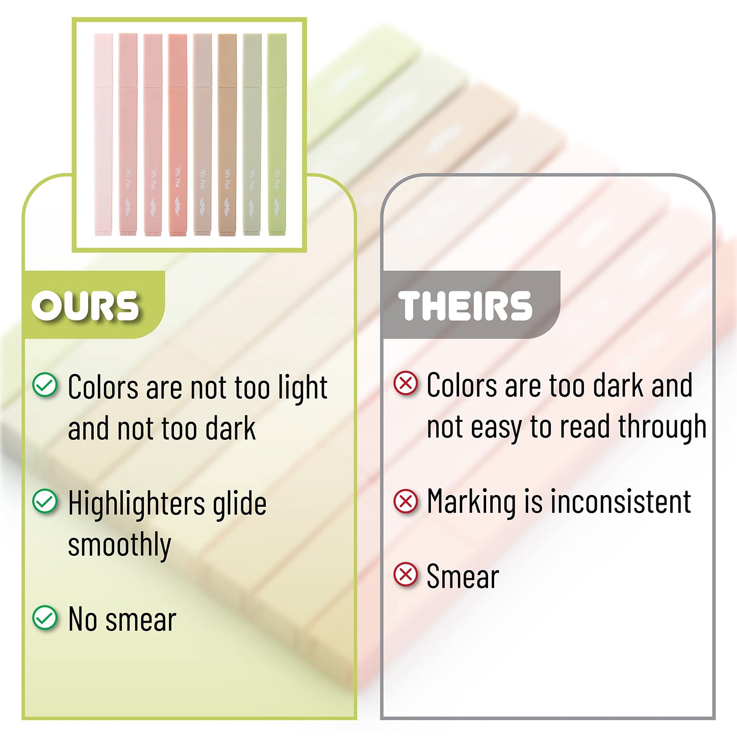 Mr. Pen- Aesthetic Highlighters 20 pcs Chisel Tip