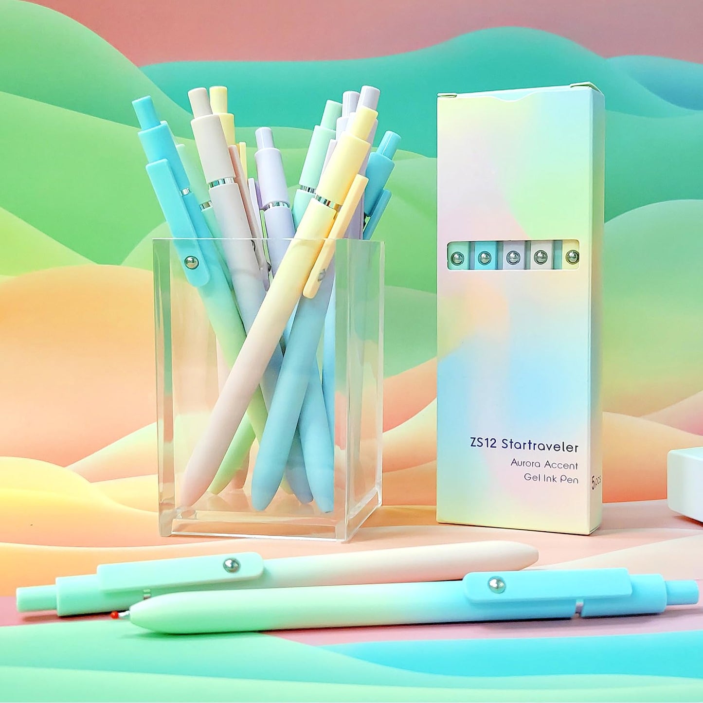 UIXJODO Gel Pens, 5 Pcs 0.5mm