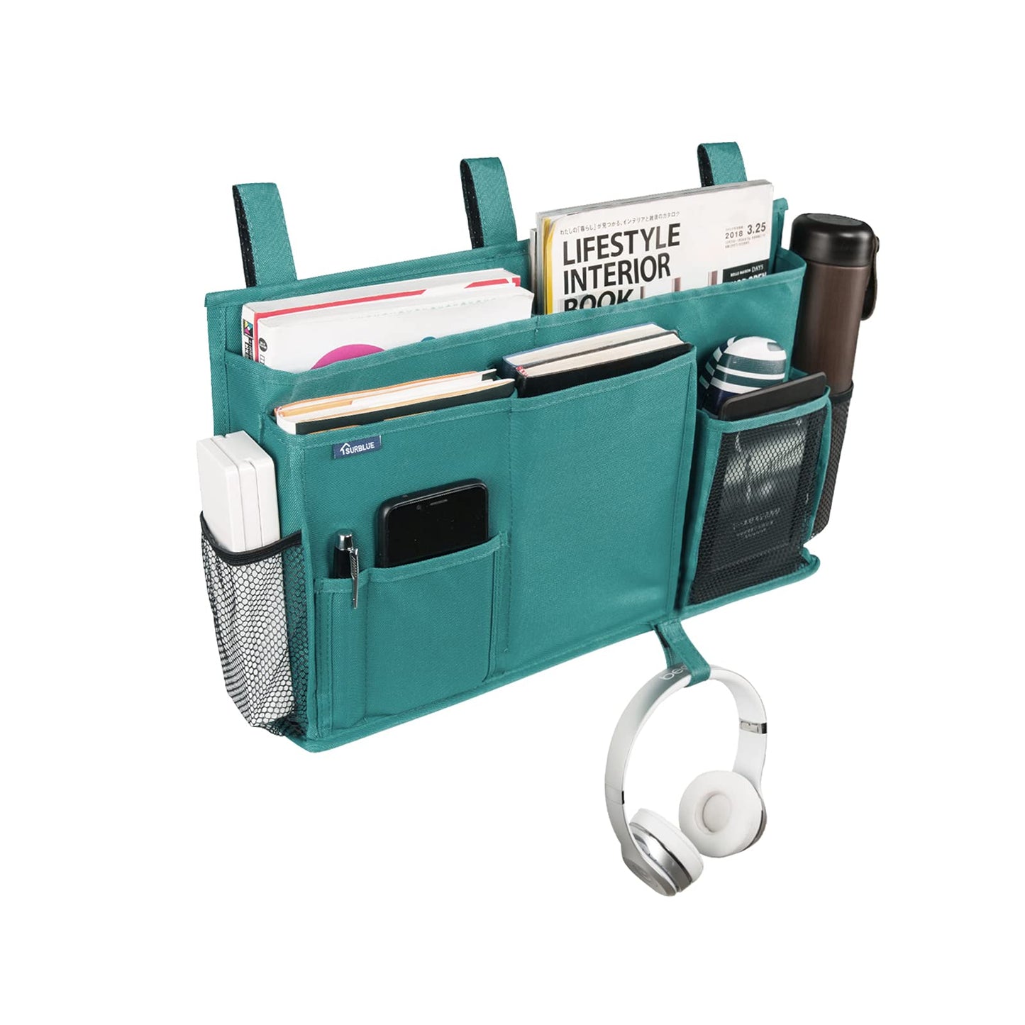 Surblue Bedside Caddy Hanging Bed Organizer