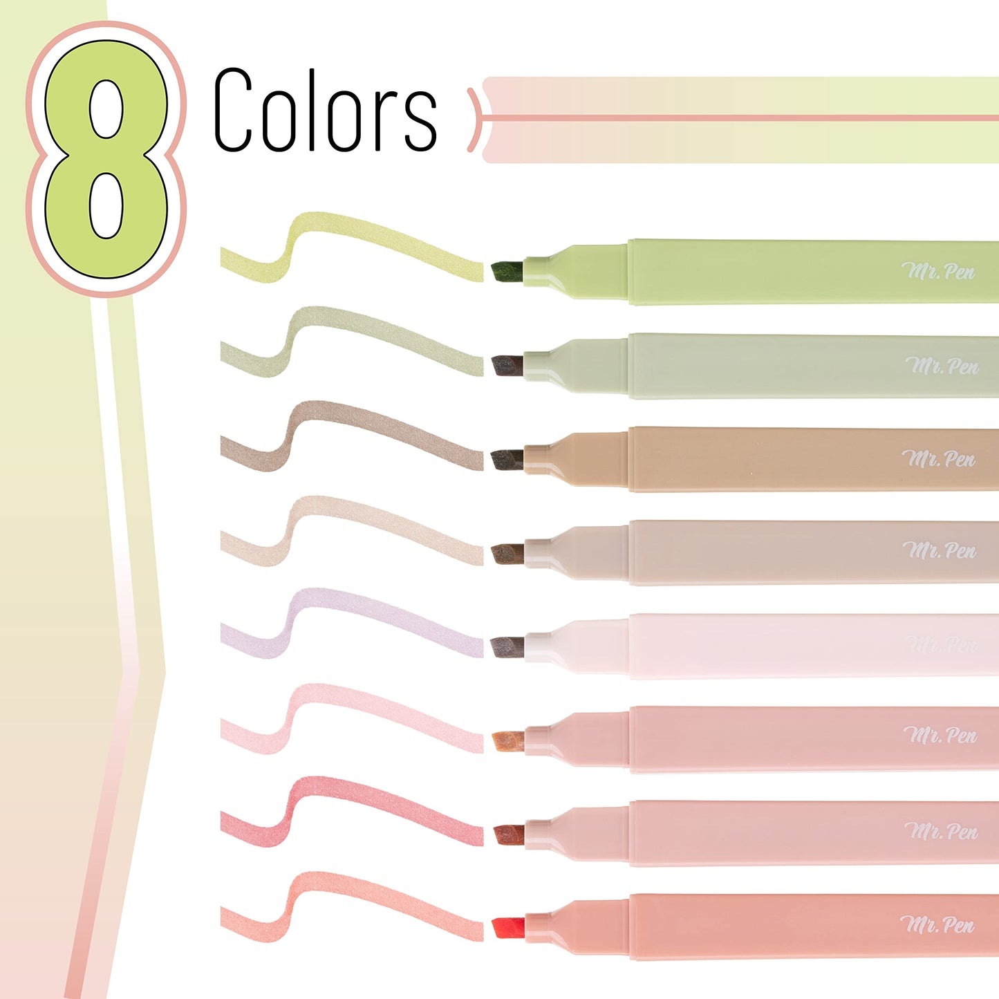 Mr. Pen- Aesthetic Highlighters 20 pcs Chisel Tip