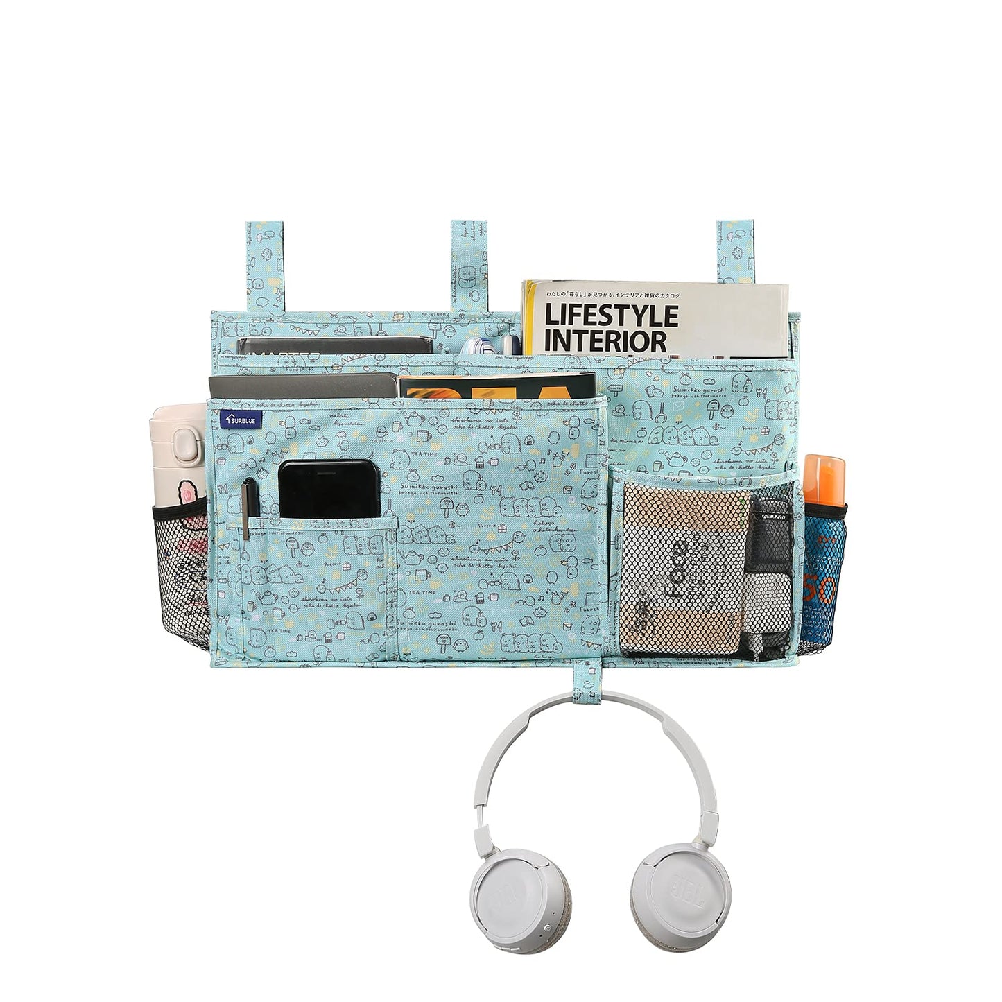 Surblue Bedside Caddy Hanging Bed Organizer