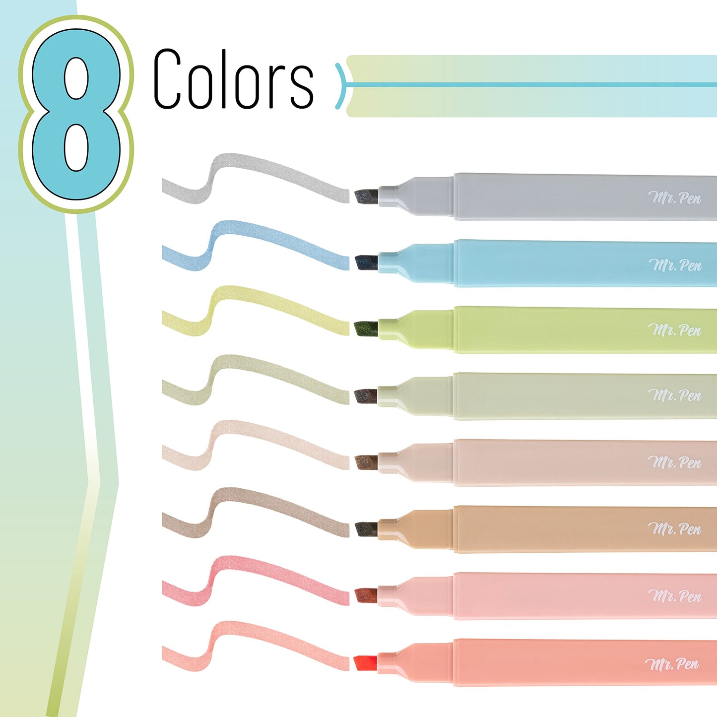 Mr. Pen- Aesthetic Highlighters 20 pcs Chisel Tip