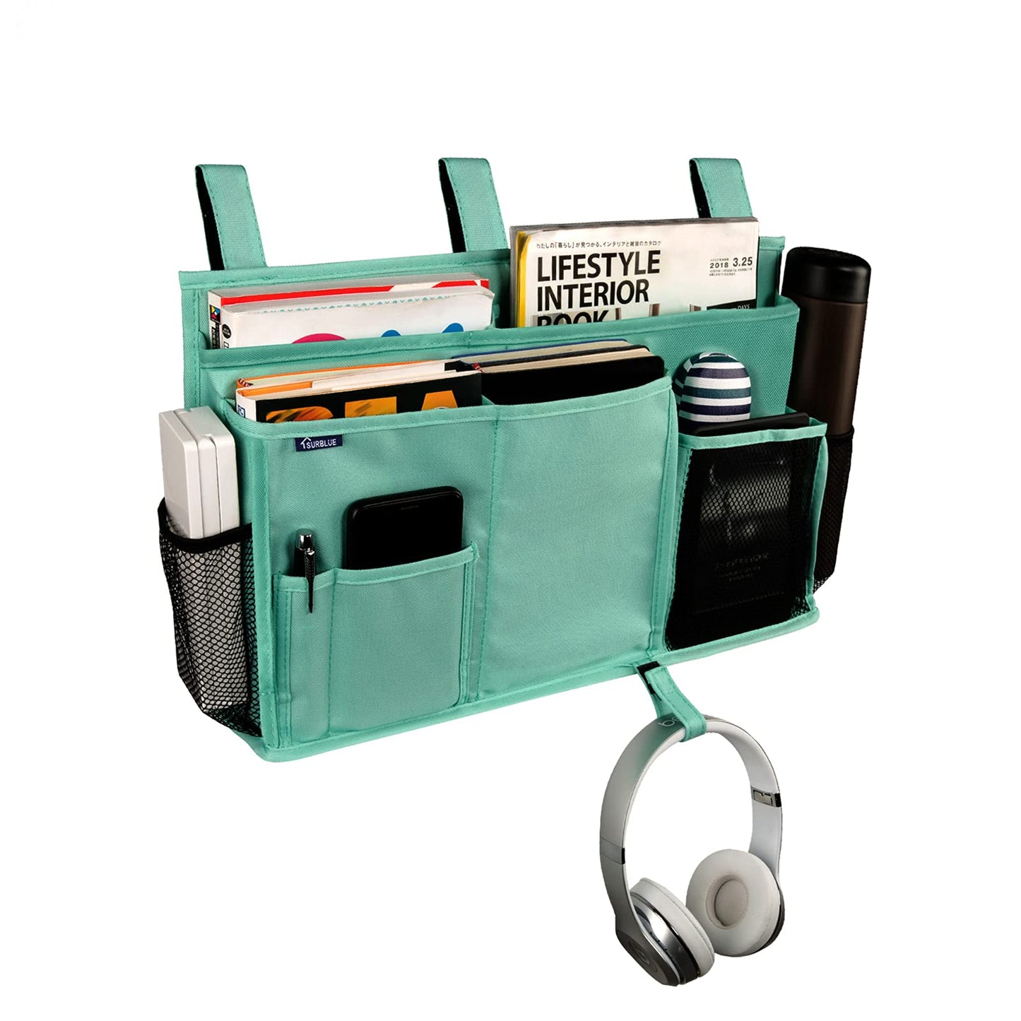 Surblue Bedside Caddy Hanging Bed Organizer