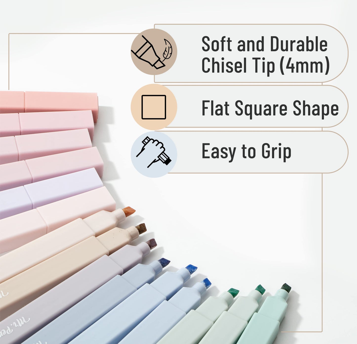 Mr. Pen- Aesthetic Highlighters 20 pcs Chisel Tip