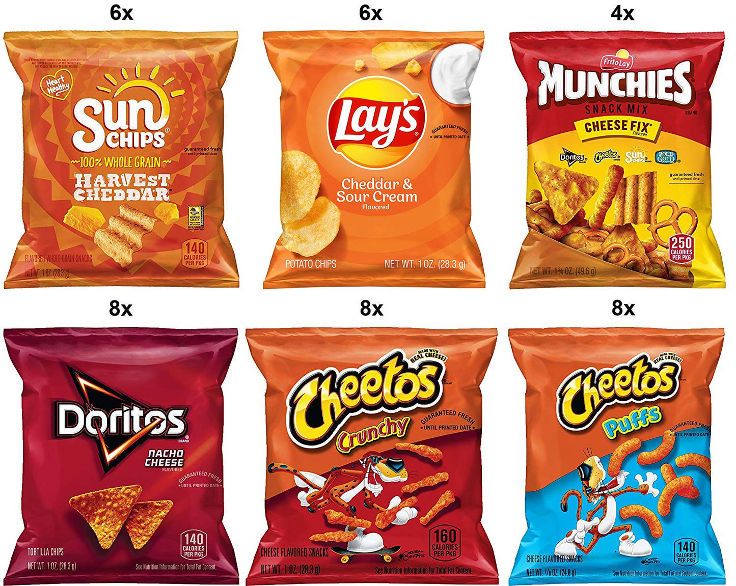 Frito-Lay Fiery Mix Variety Pack, (Pack of 40)