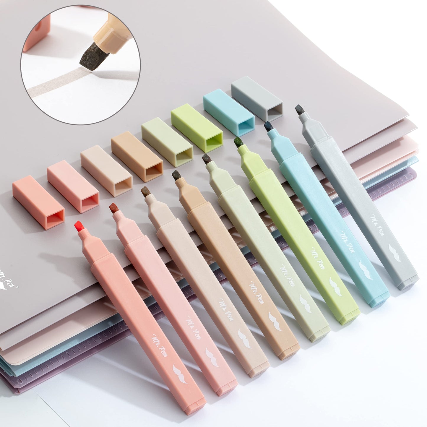 Mr. Pen- Aesthetic Highlighters 20 pcs Chisel Tip