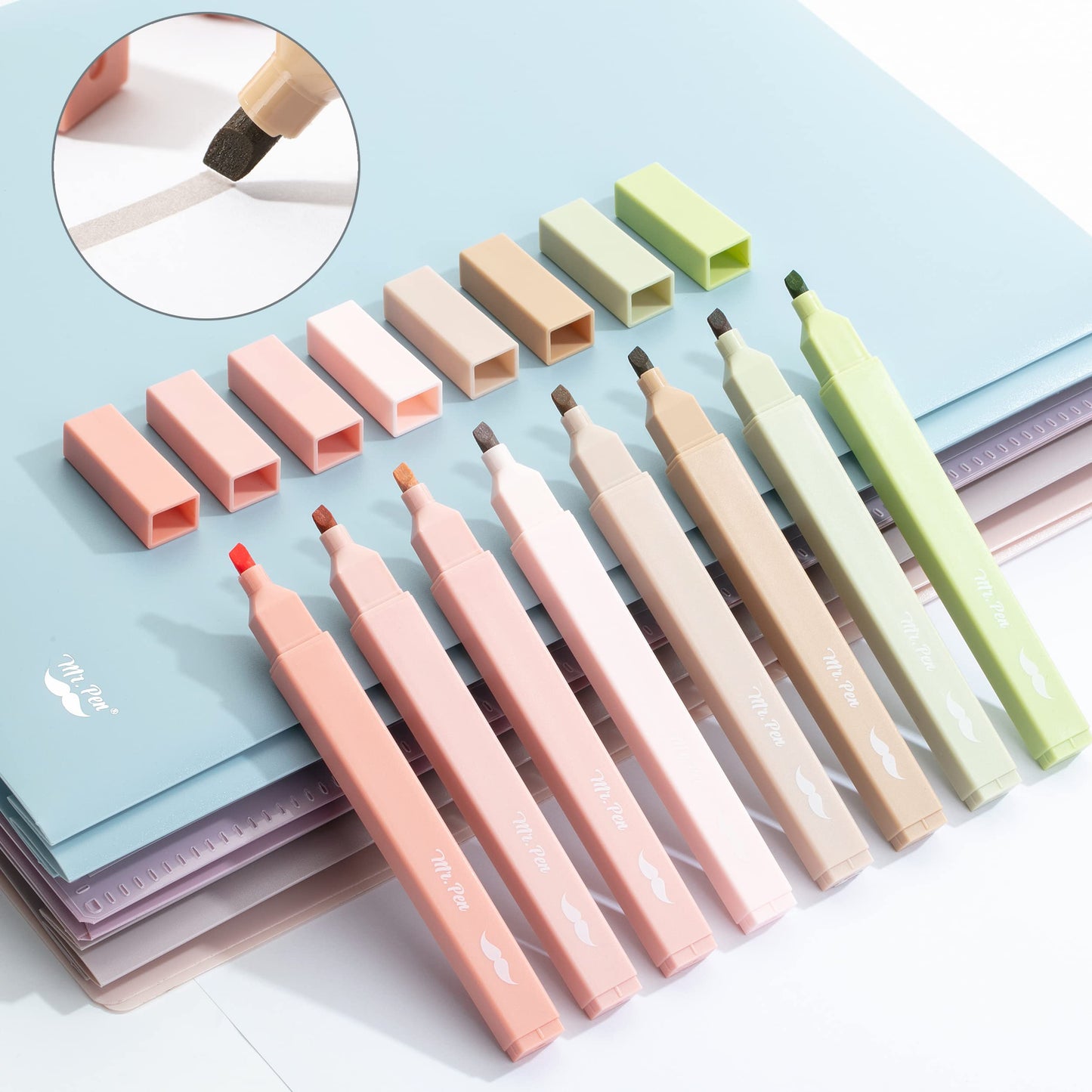 Mr. Pen- Aesthetic Highlighters 20 pcs Chisel Tip