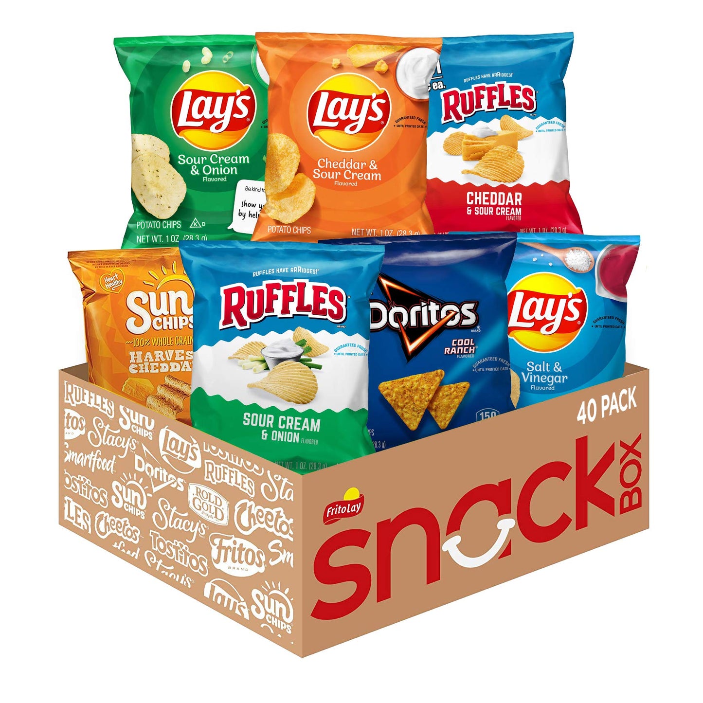 Frito-Lay Fiery Mix Variety Pack, (Pack of 40)