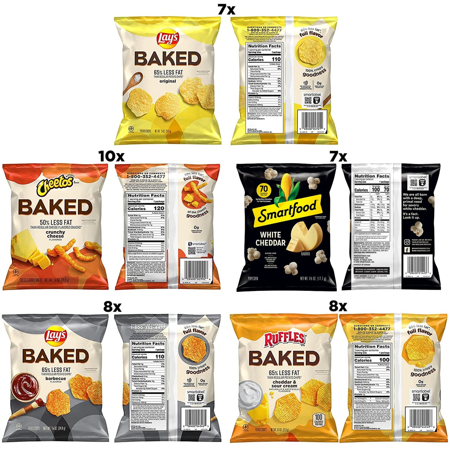Frito-Lay Fiery Mix Variety Pack, (Pack of 40)