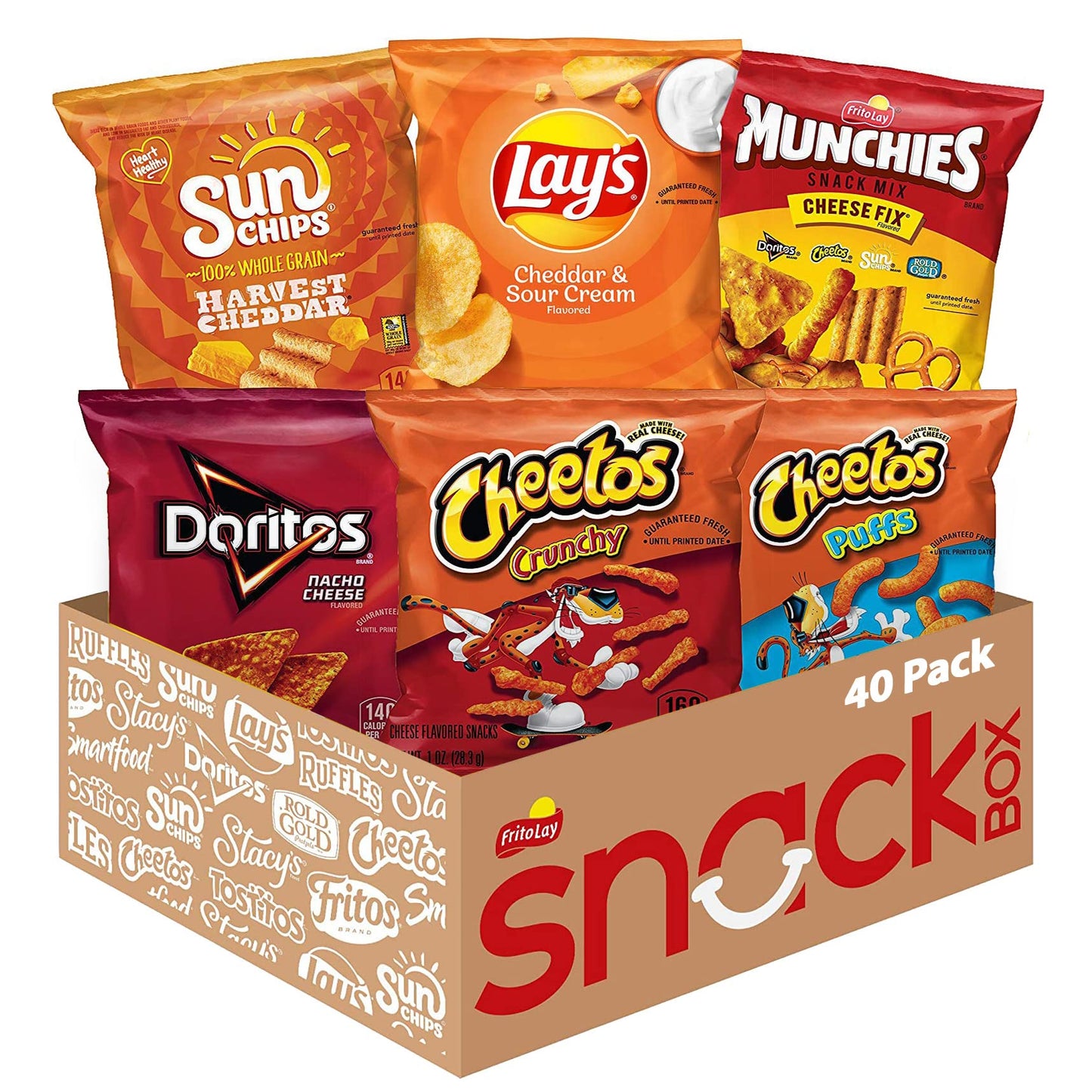 Frito-Lay Fiery Mix Variety Pack, (Pack of 40)