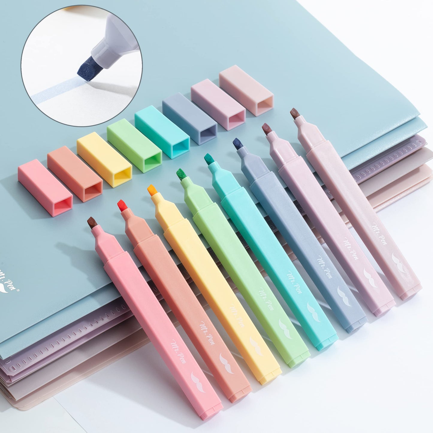 Mr. Pen- Aesthetic Highlighters 20 pcs Chisel Tip