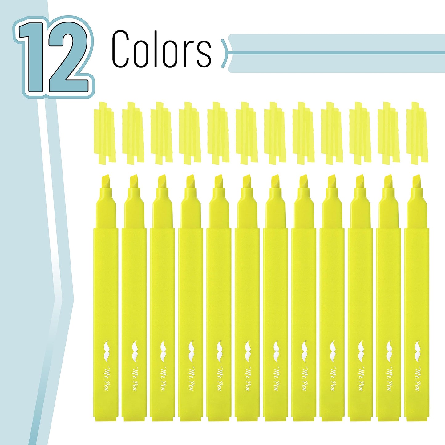 Mr. Pen- Aesthetic Highlighters 20 pcs Chisel Tip