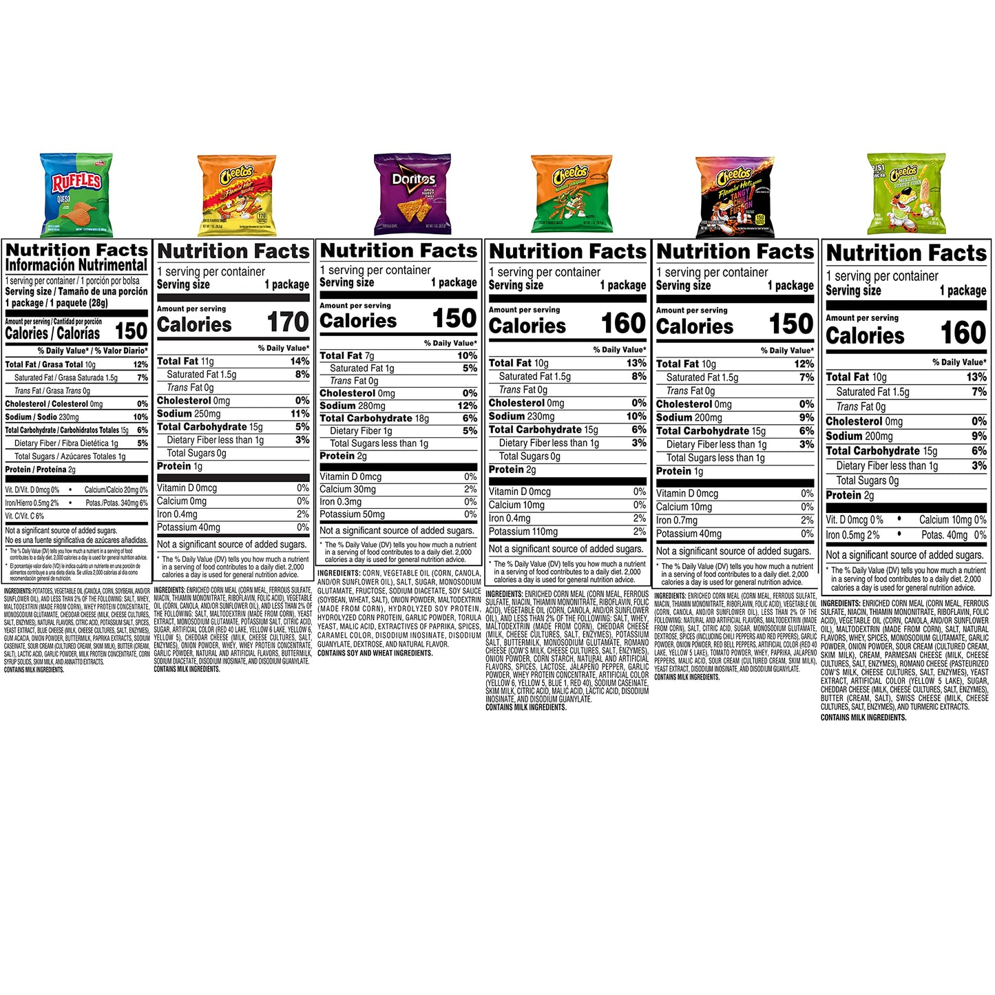 Frito-Lay Fiery Mix Variety Pack, (Pack of 40)