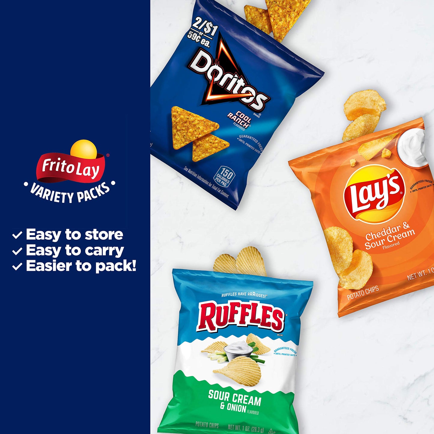 Frito-Lay Fiery Mix Variety Pack, (Pack of 40)