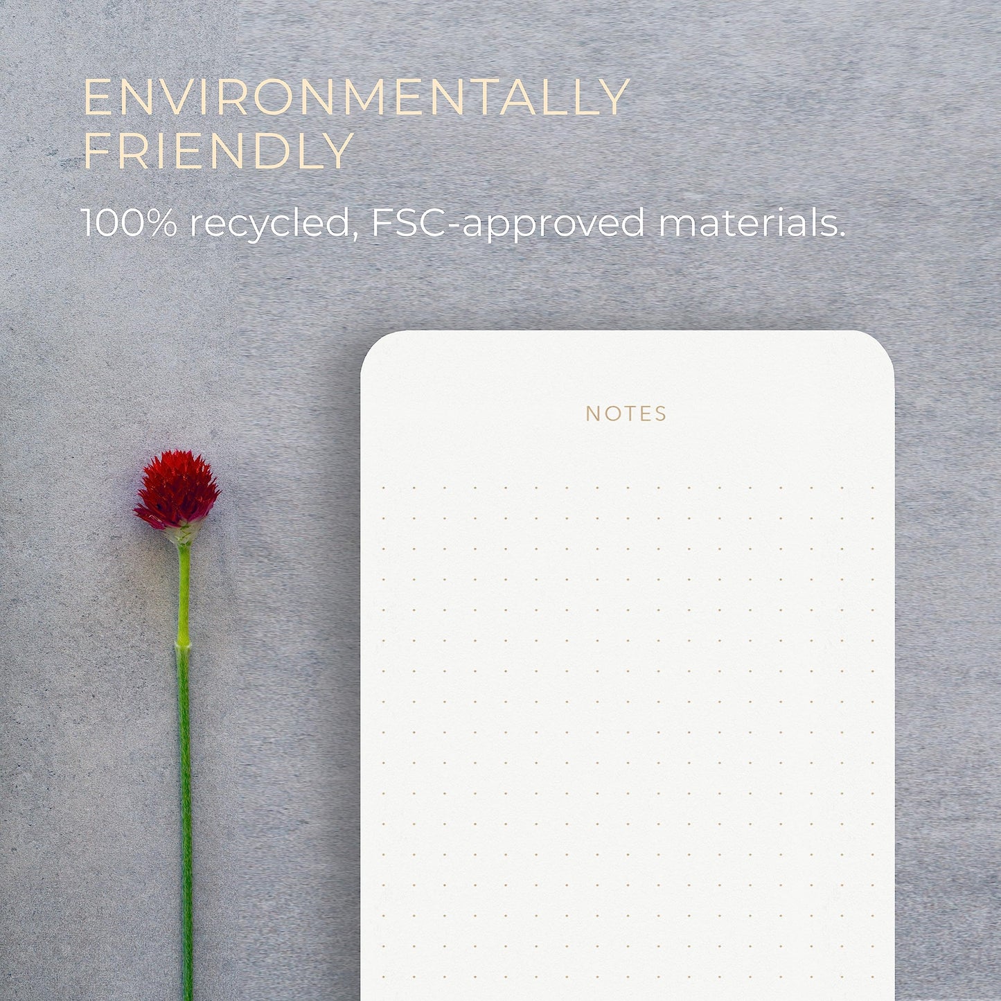 Pinesman - Elegant Notepads 3 Pack, 300 Sheets Total 6.3" x 3.9”