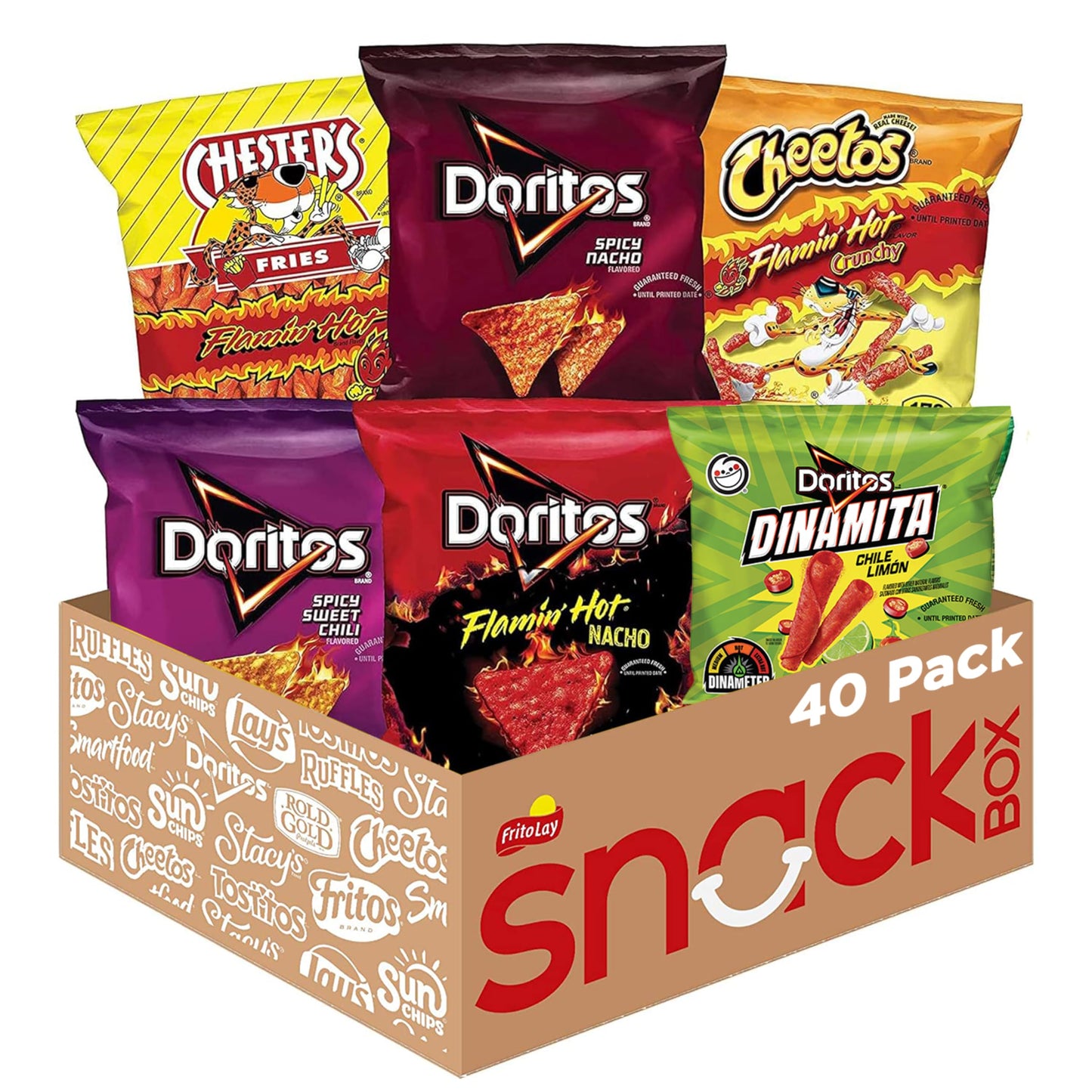 Frito-Lay Fiery Mix Variety Pack, (Pack of 40)