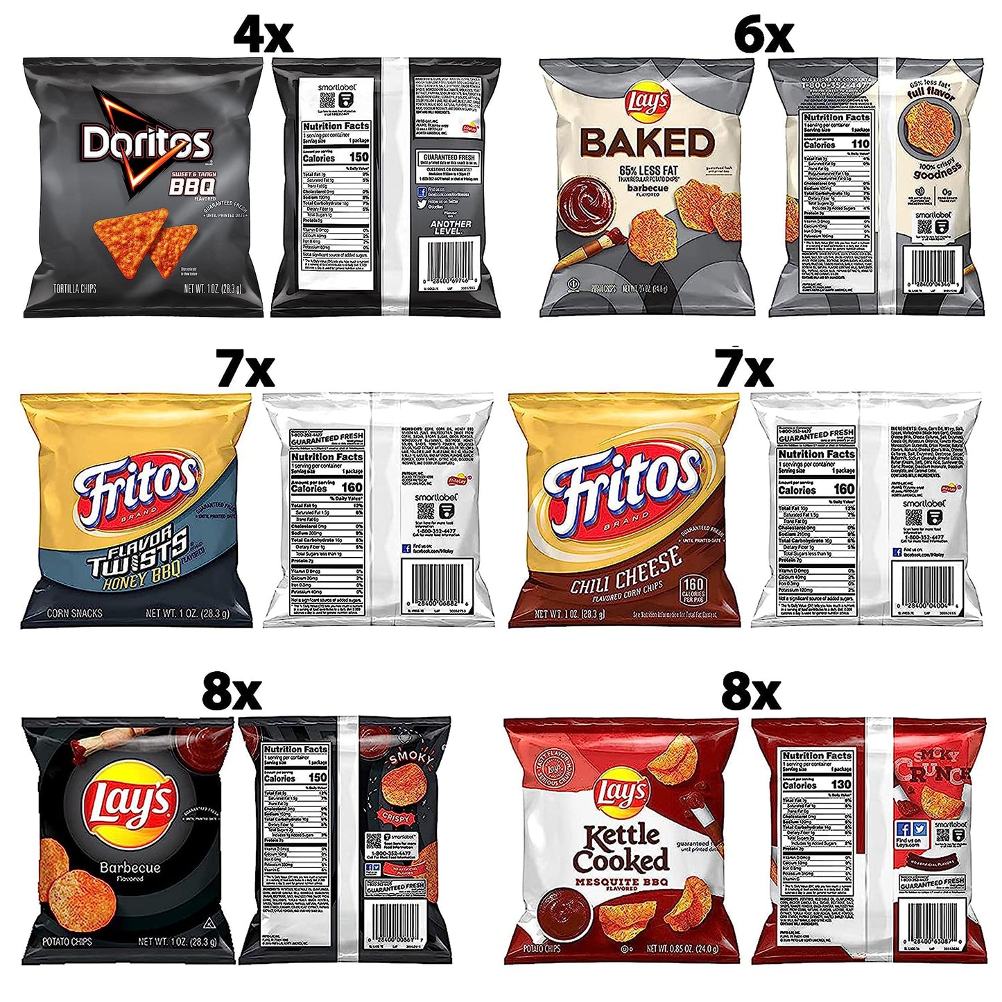 Frito-Lay Fiery Mix Variety Pack, (Pack of 40)